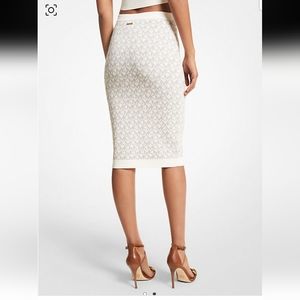 Michael Kors Logo Jacquard Pencil Skirt